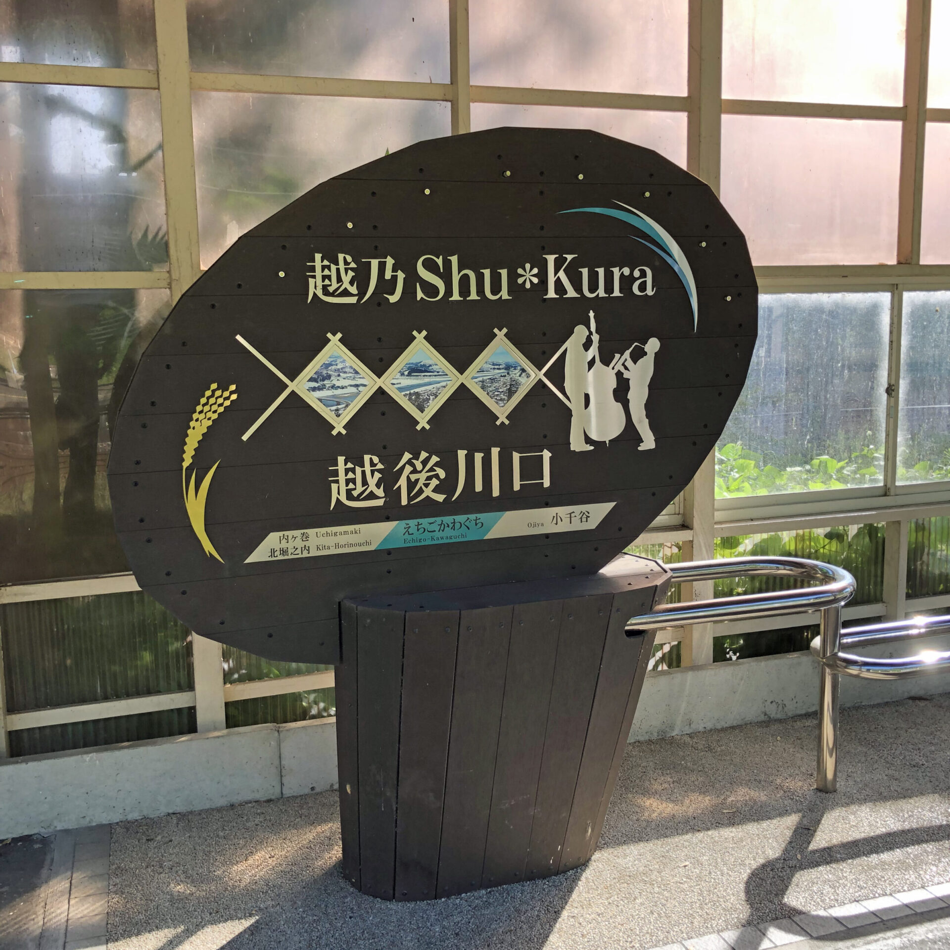 越後川口駅特製駅名標