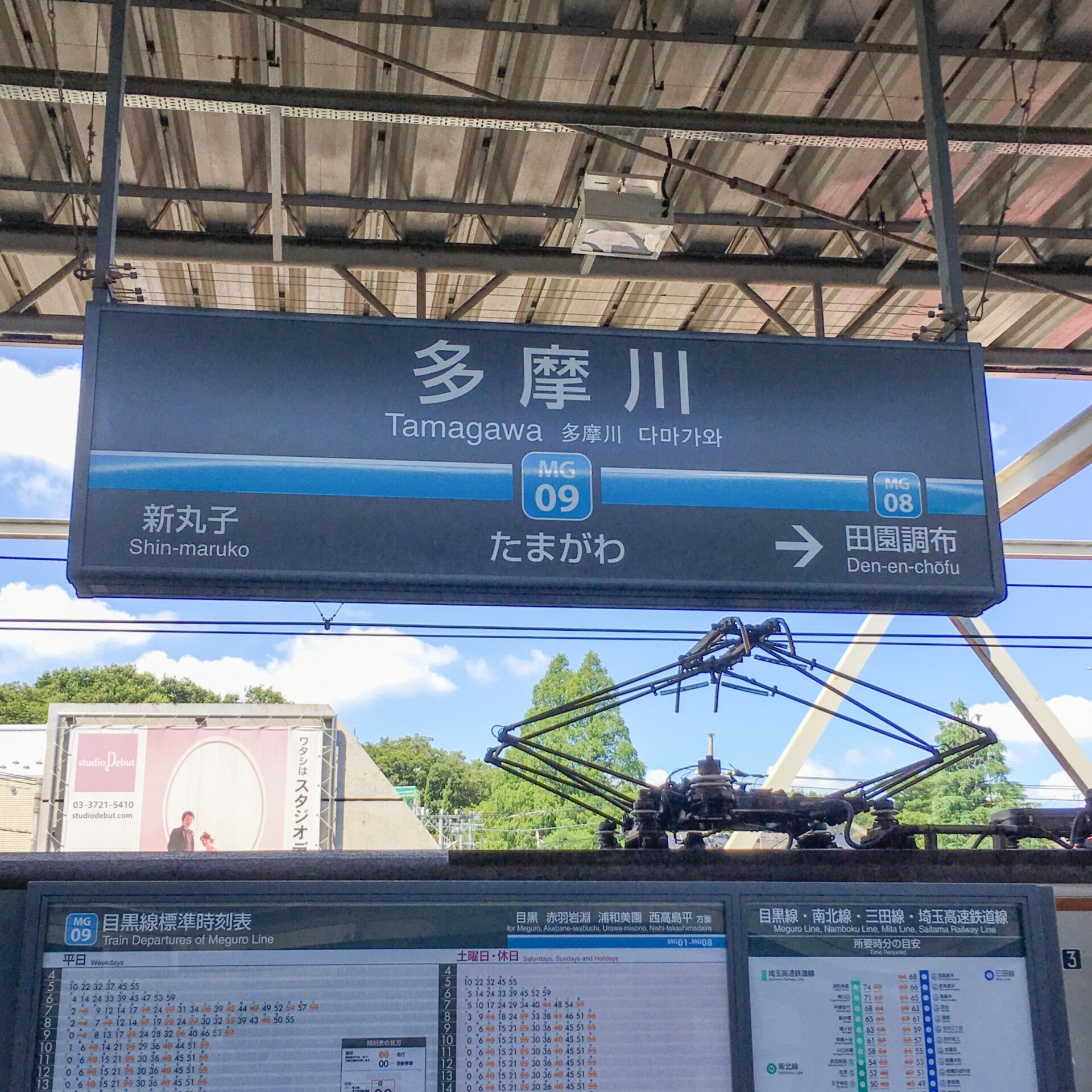 東急多摩川駅駅名標