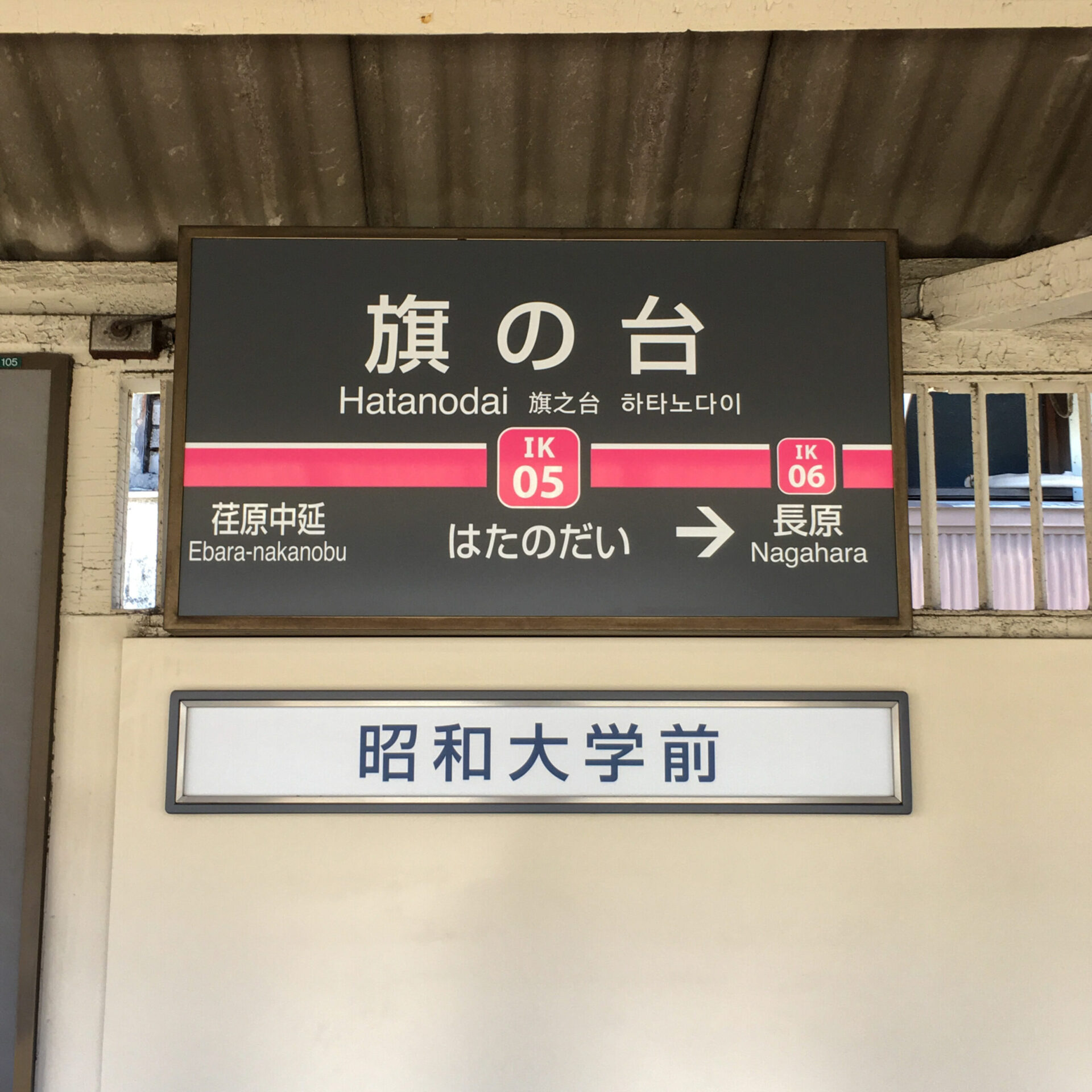 旗の台駅駅名標