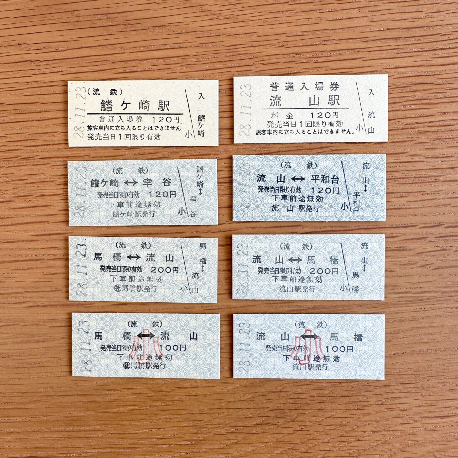流鉄硬券