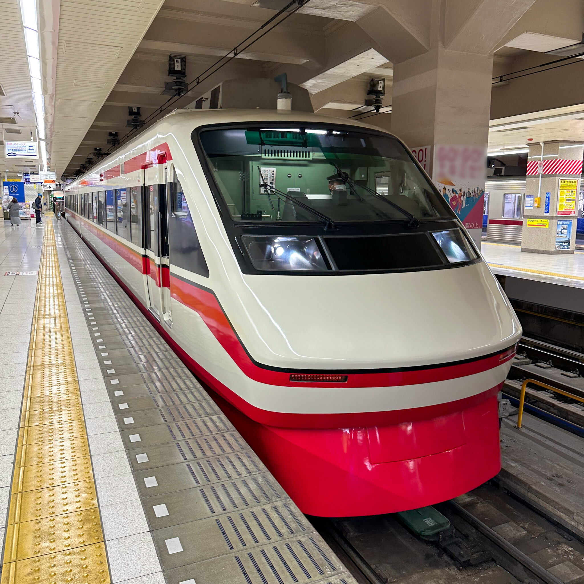 東武特急りょうもう号佐草駅にて