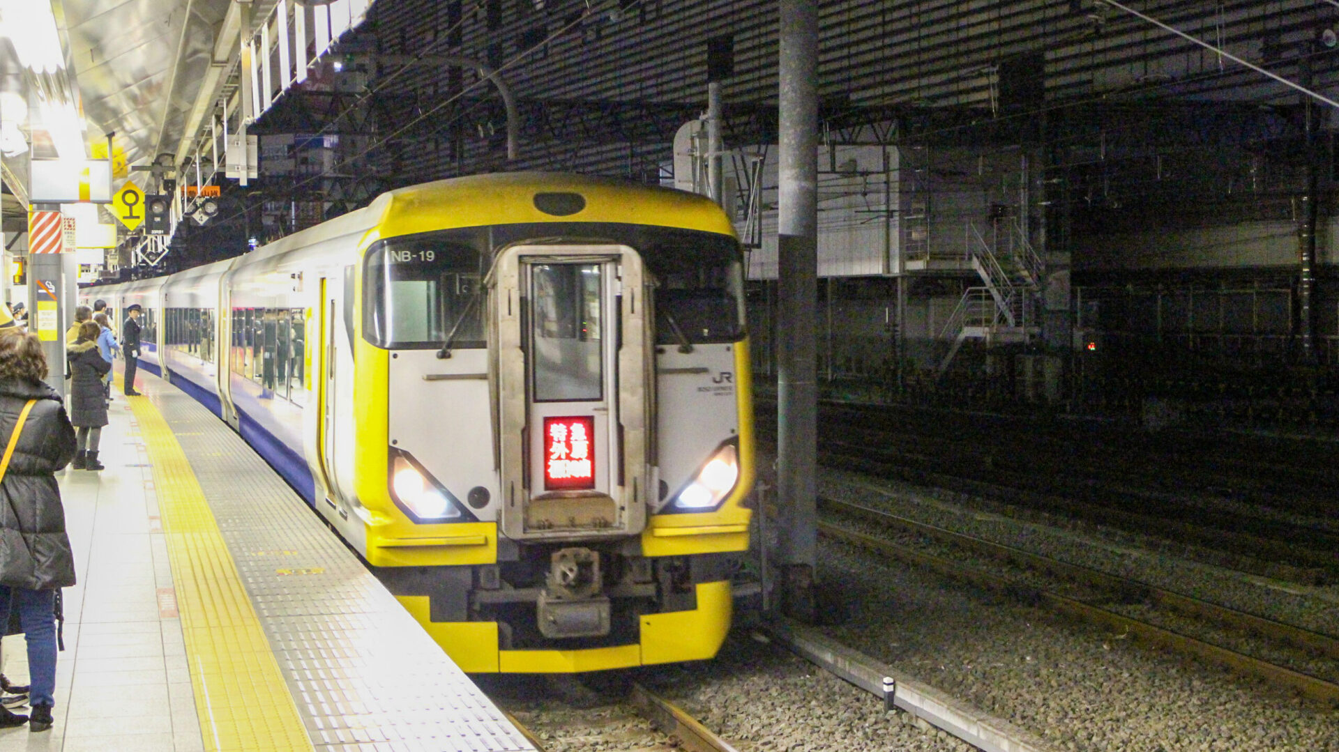 外房初日の出号入線新宿駅にて