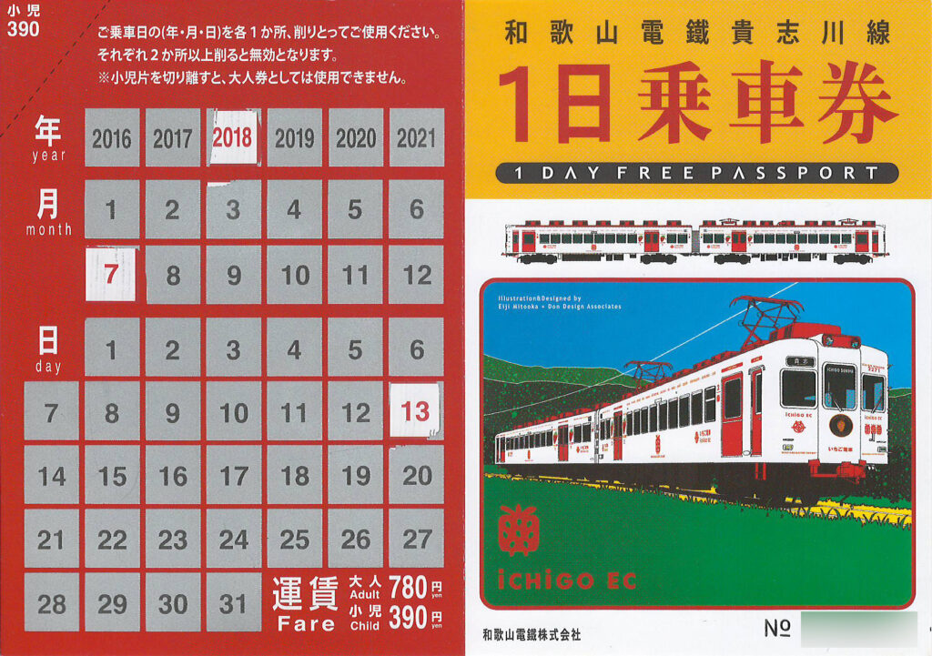 和歌山電鐵一日乗車券