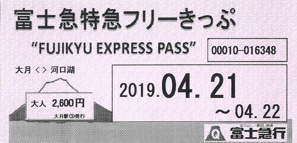 富士急特急フリーきっぷ