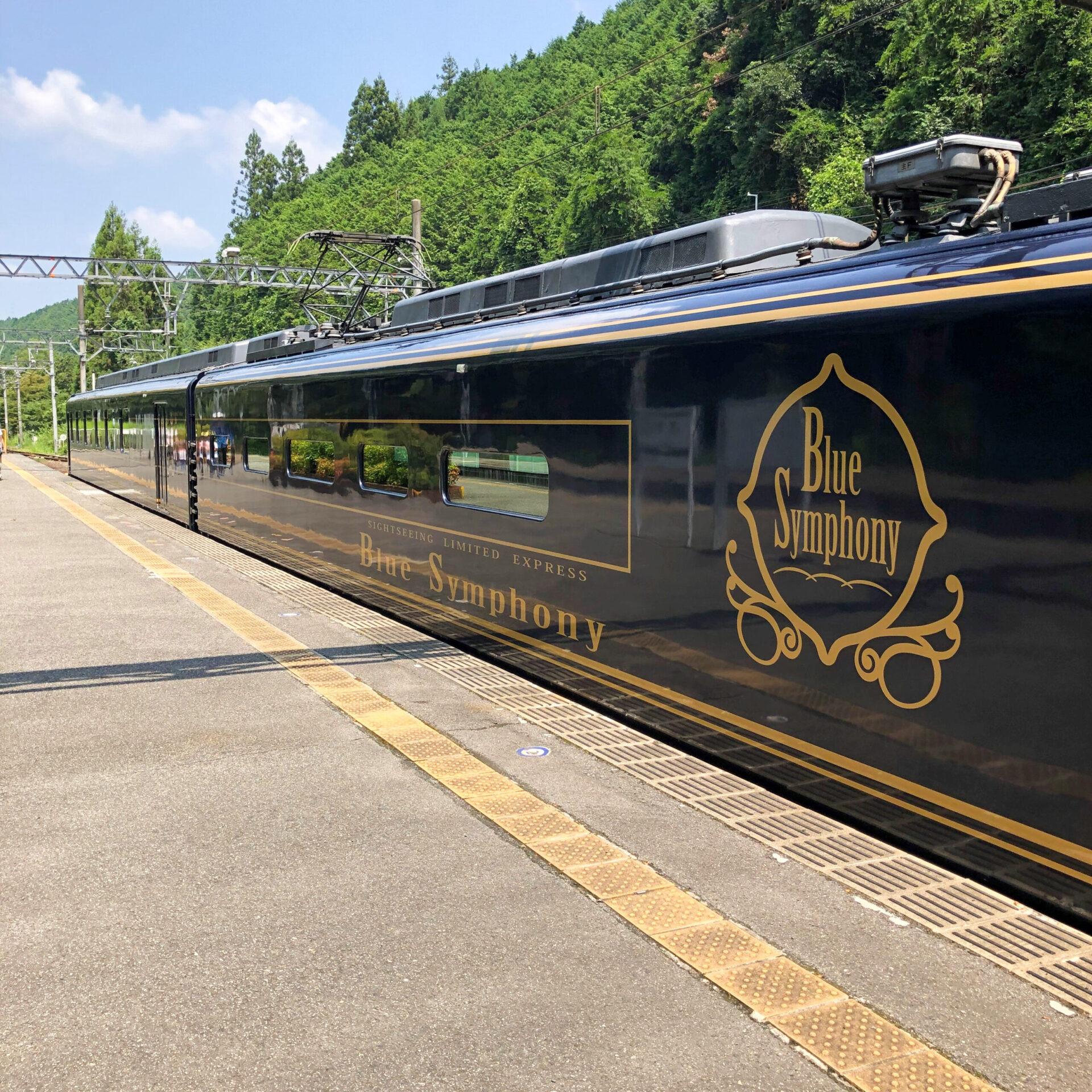 近鉄特急青の交響曲吉野駅にて