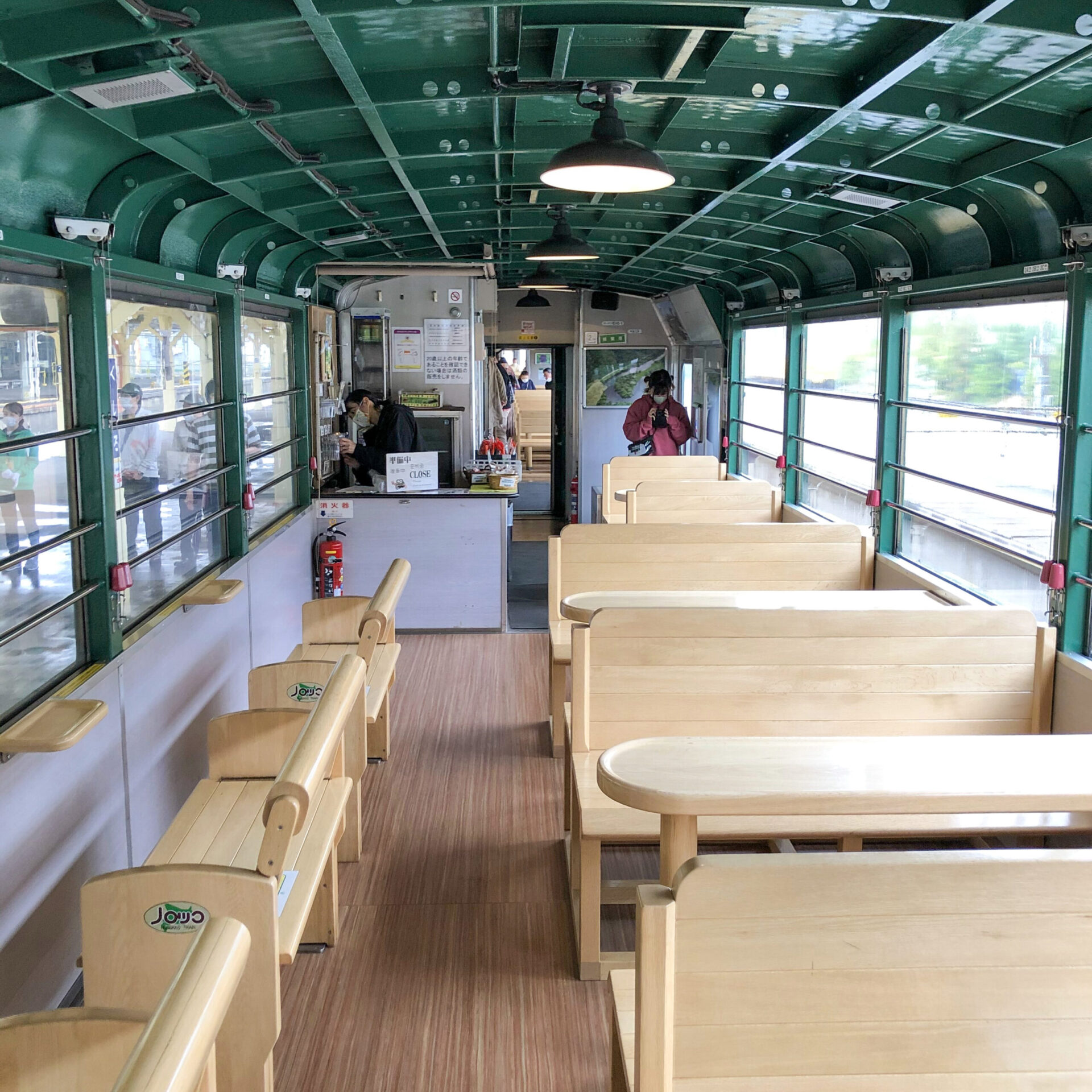 くしろ湿原ノロッコ号車内