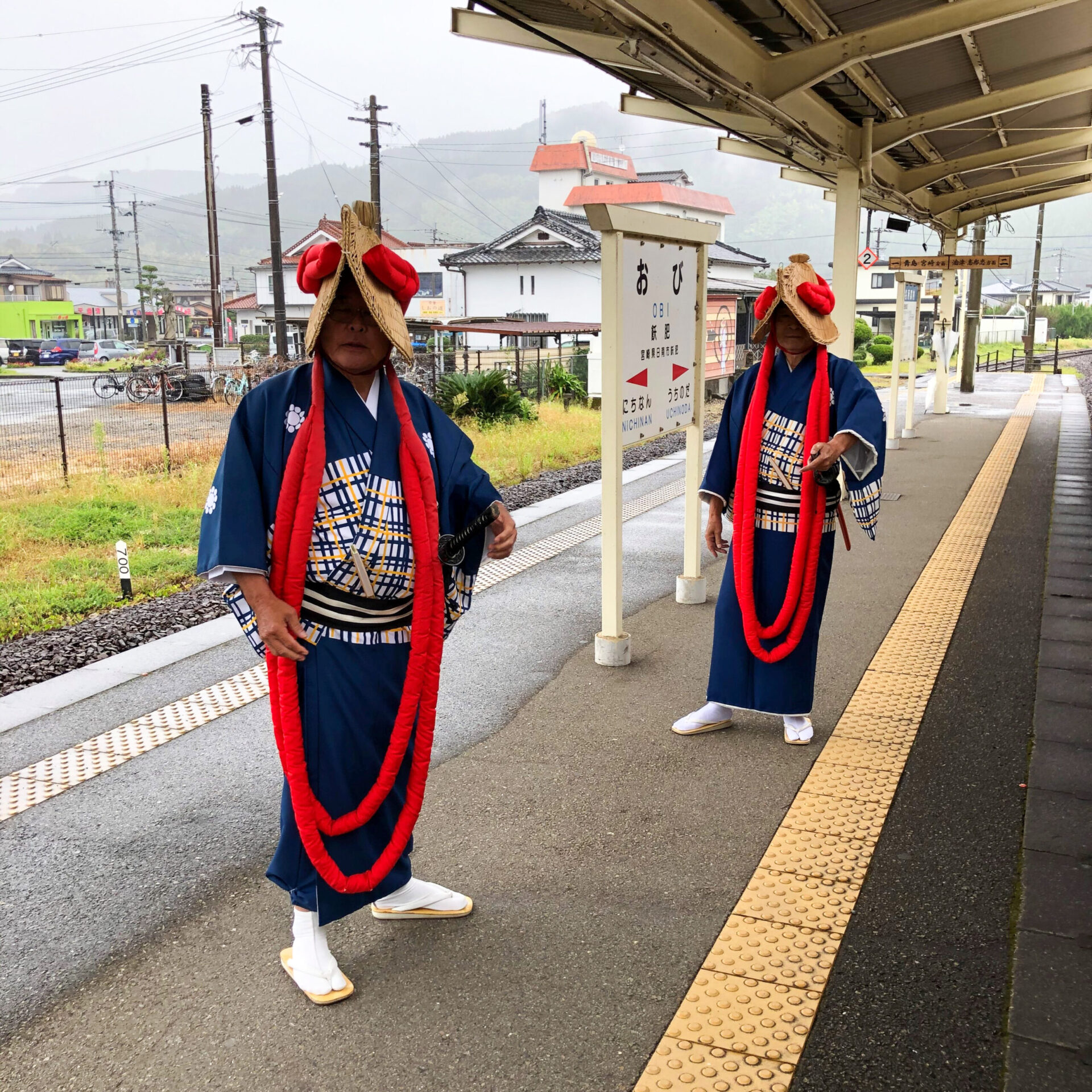 日南線飫肥駅でのお出迎え