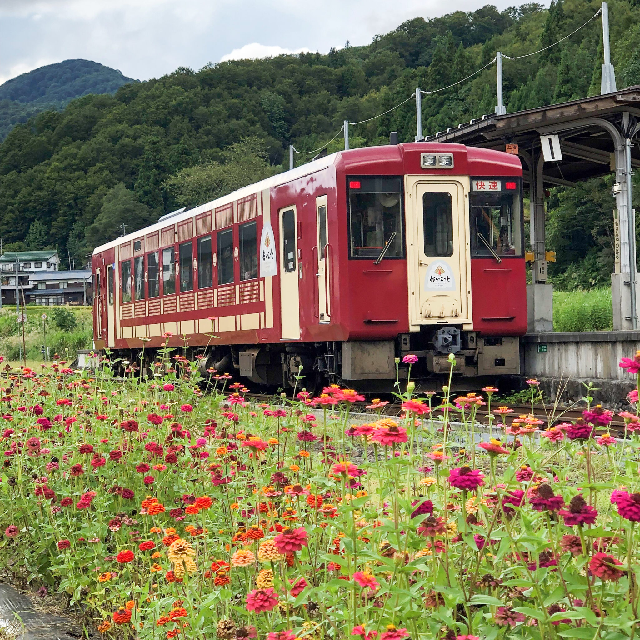 おいこっと号森宮野原駅にて