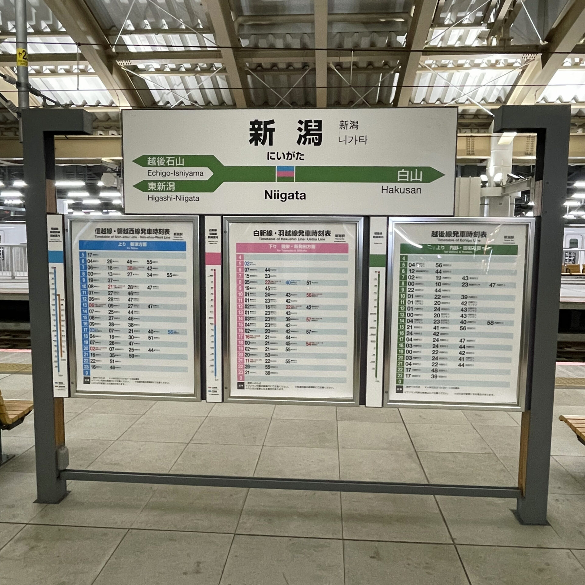 新潟駅駅名標