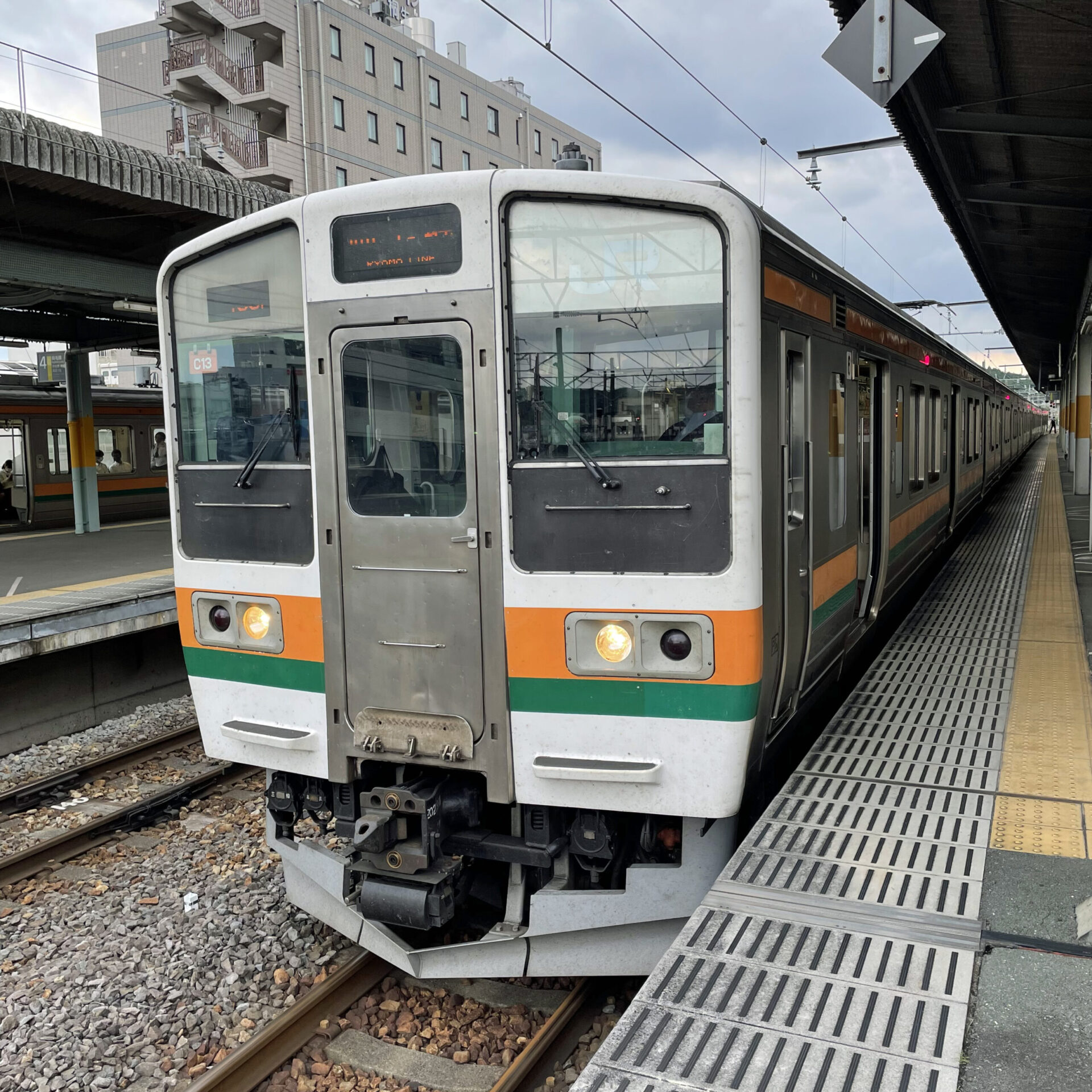 両毛線普通列車桐生駅にて