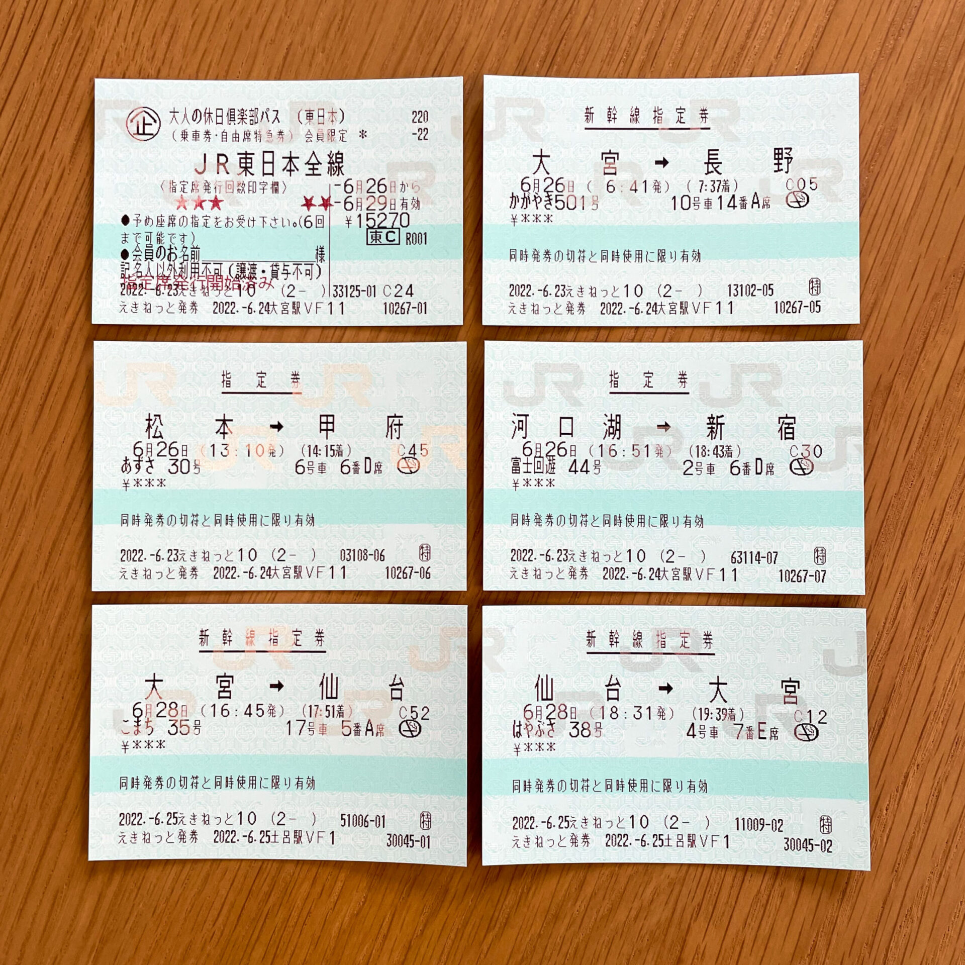 大人の休日俱楽部パス指定券