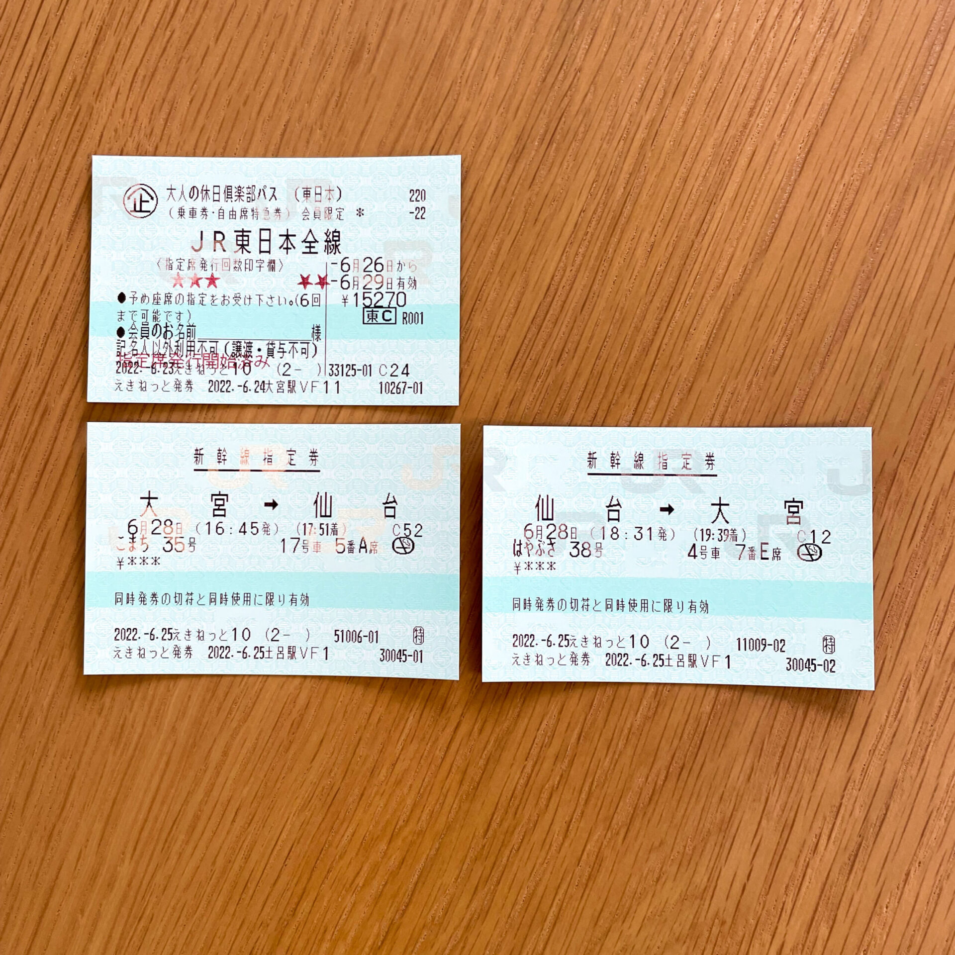 大人の休日俱楽部パス券面