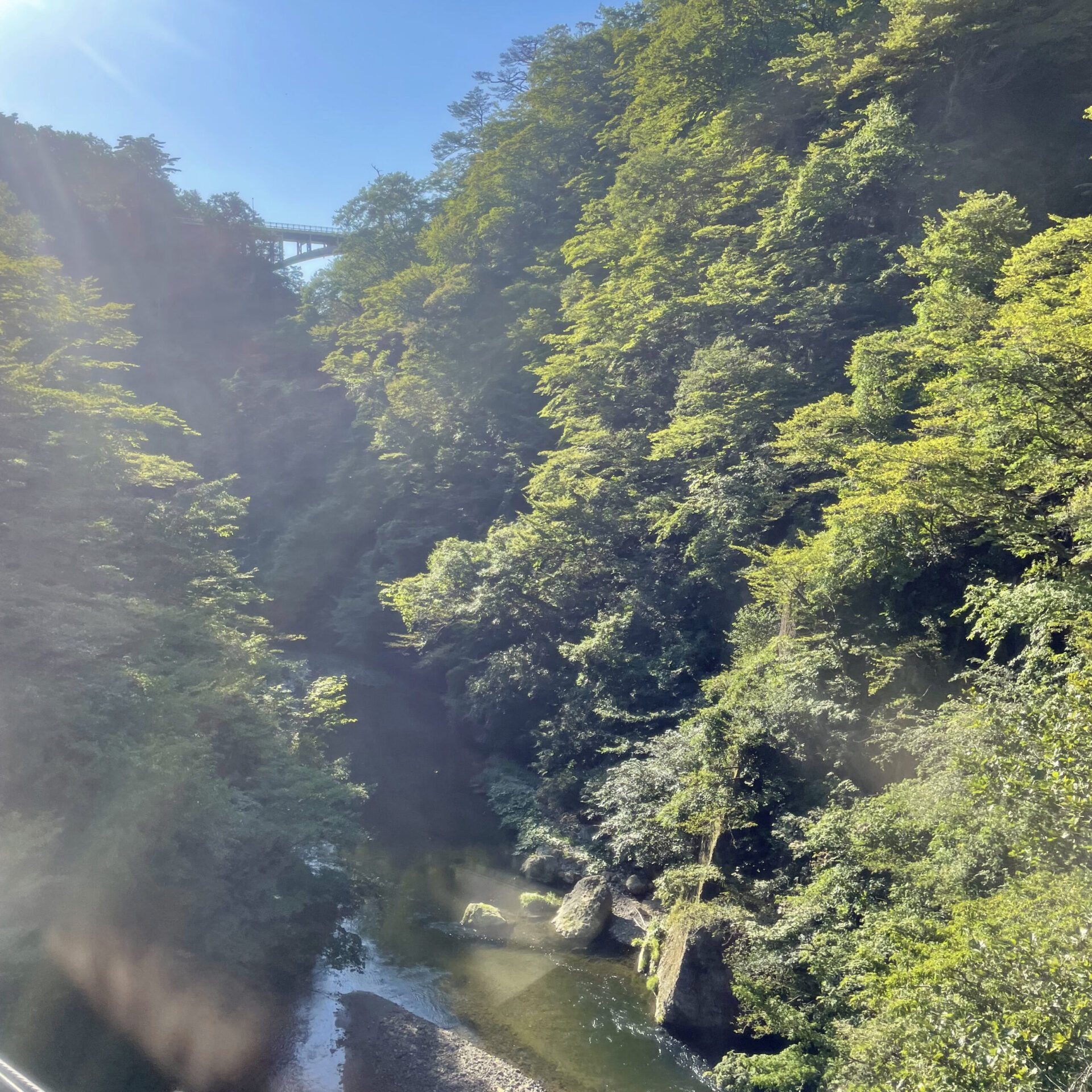 陸羽東線から眺める鳴子峡