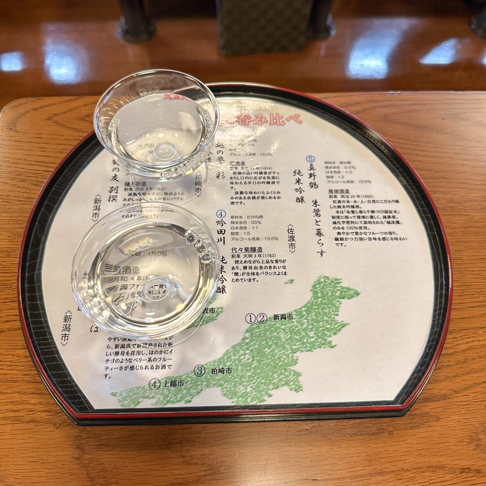 越乃しゅくら号利き酒