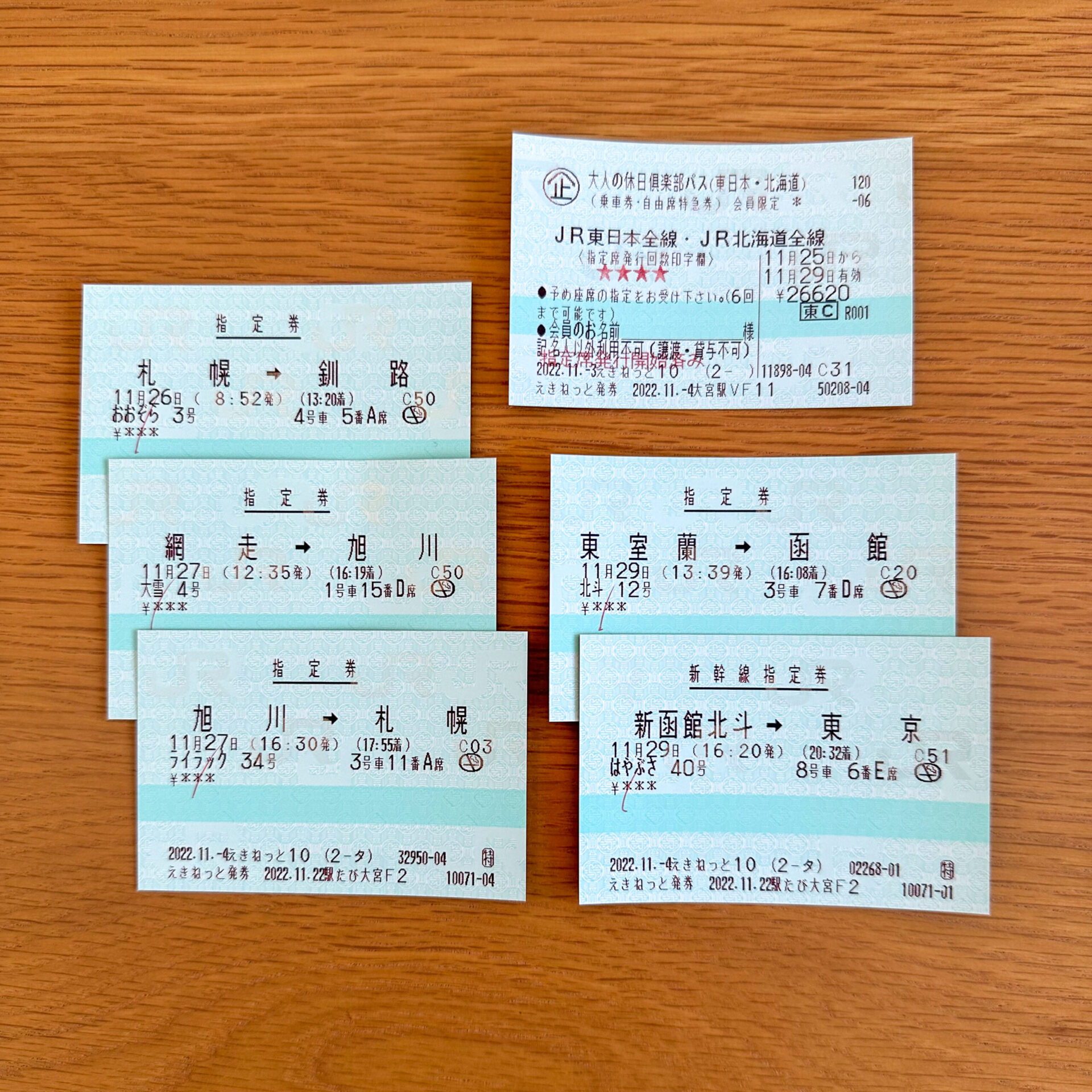 大人の休日俱楽部パス本券