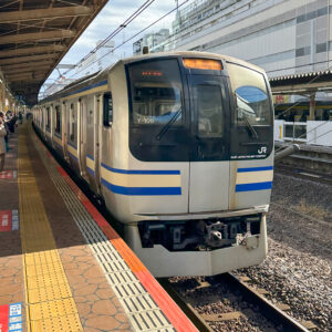 E217系電車錦糸町駅にて