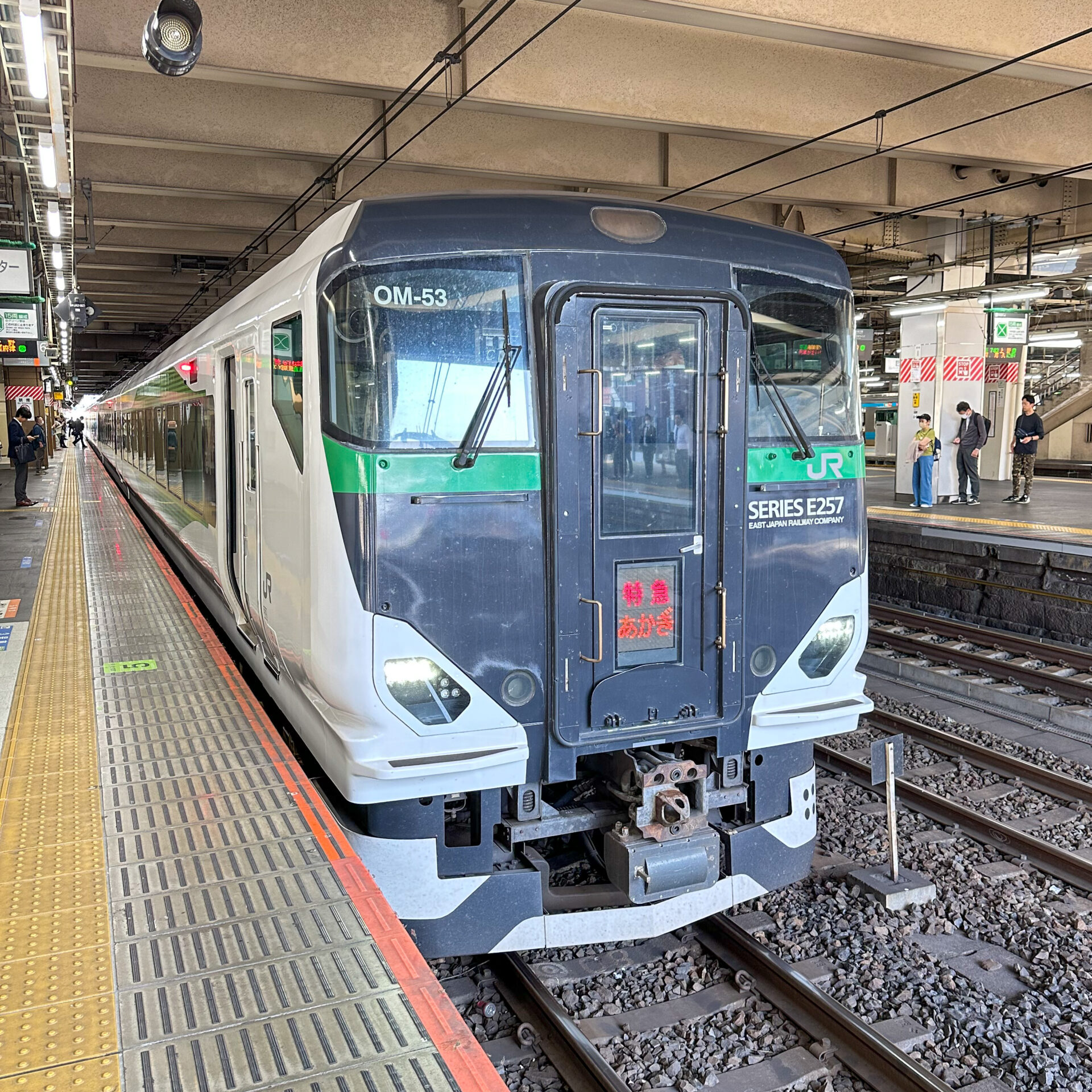 特急あかぎ号大宮駅にて