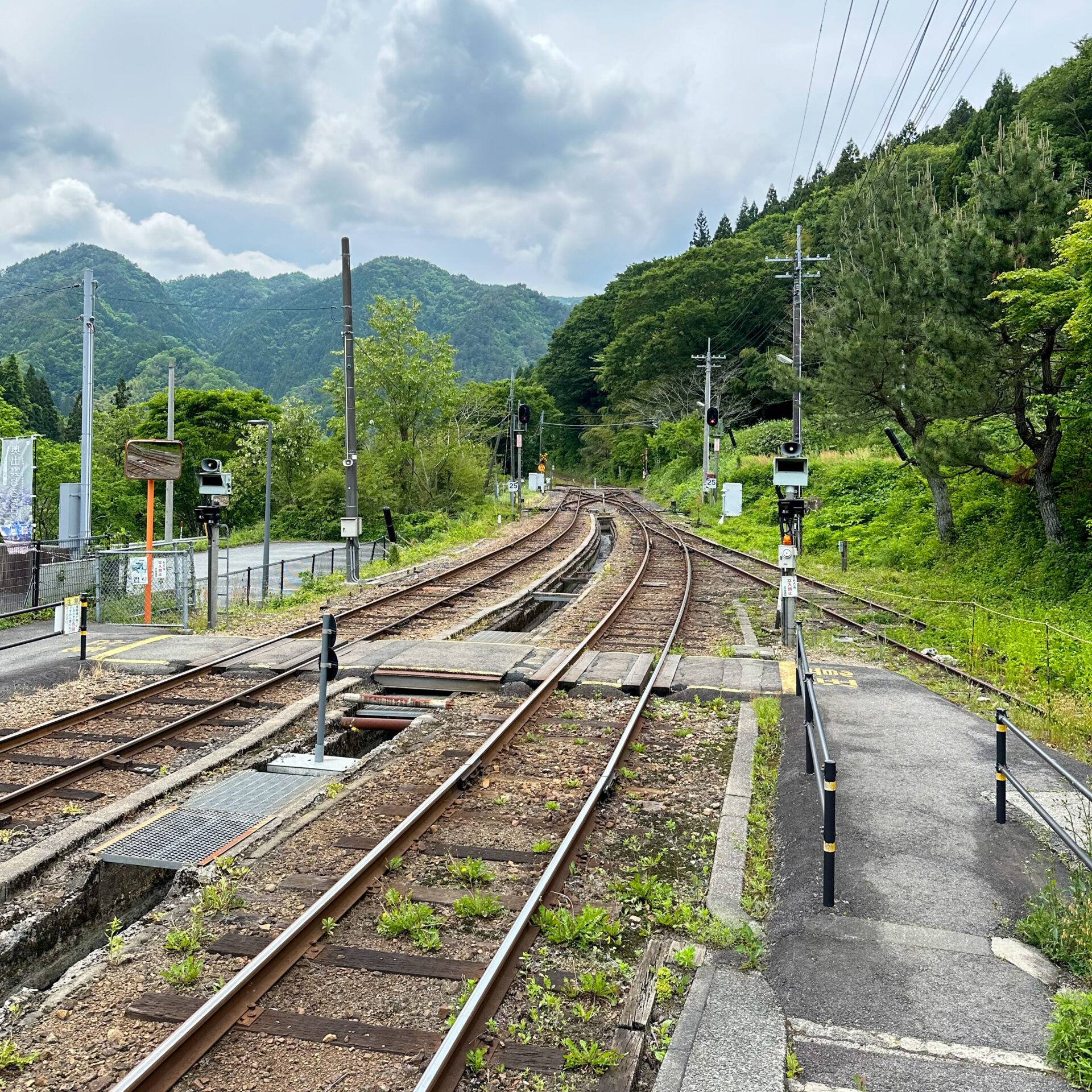 出雲坂根駅構内