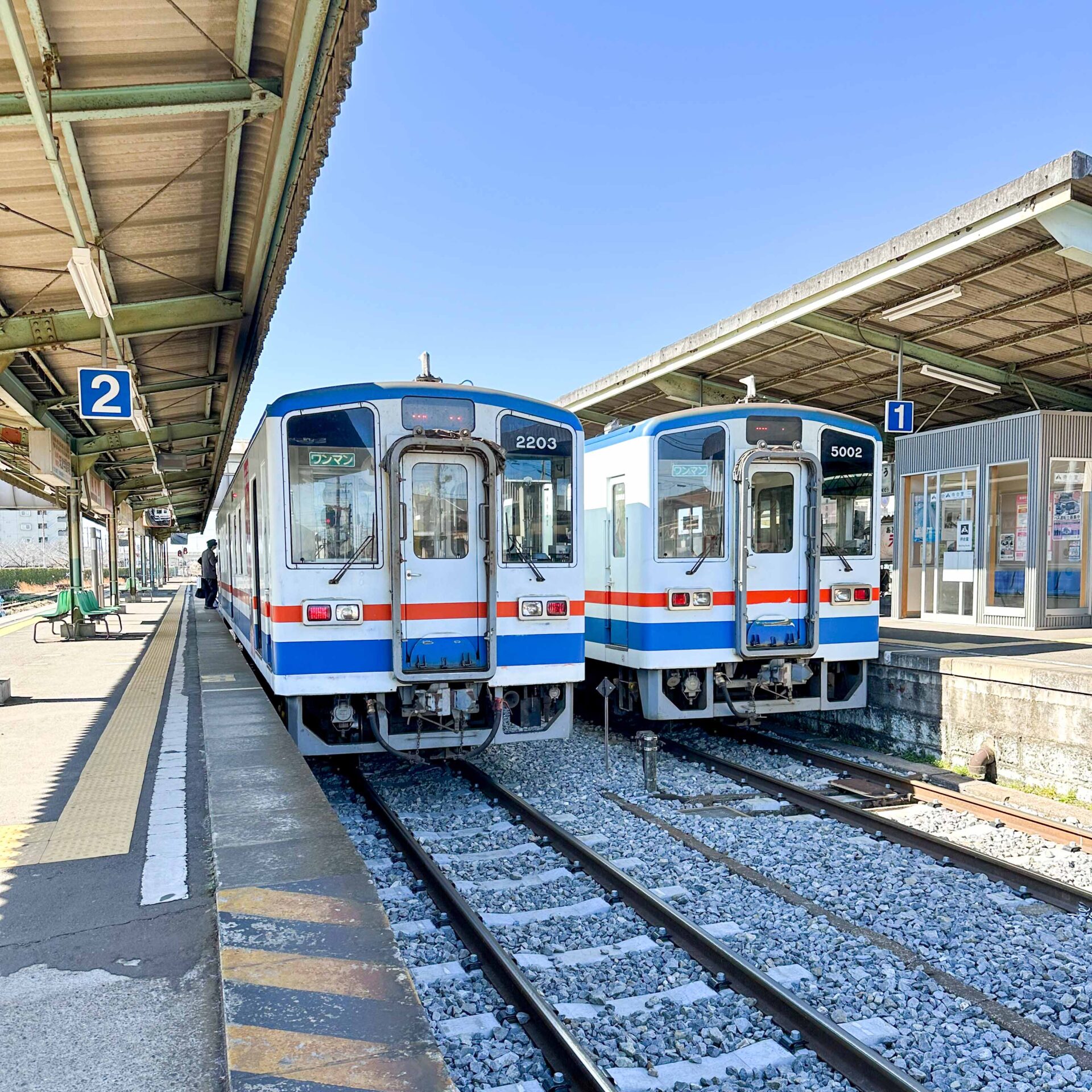 関東鉄道普通列車水海道駅にて
